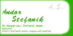 andor stefanik business card